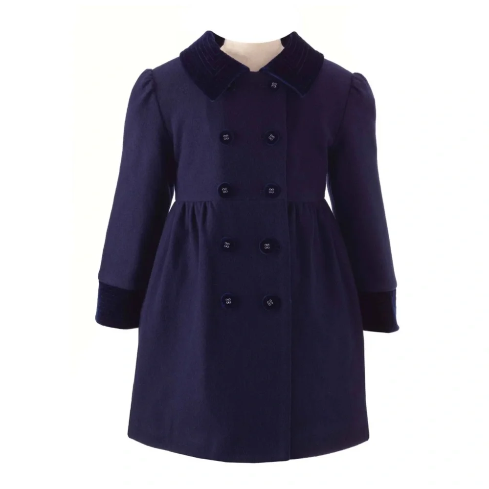 Rachel Riley Navy Double-Breasted Pea Coat